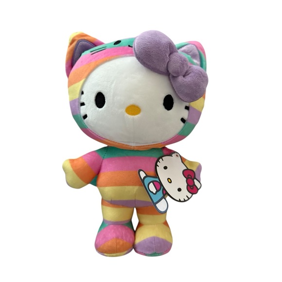 Sanrio Hello Kitty Rainbow Kitty Outfit Plush Stuffed Animal, 10.5 Inches. New! - Picture 6 of 6